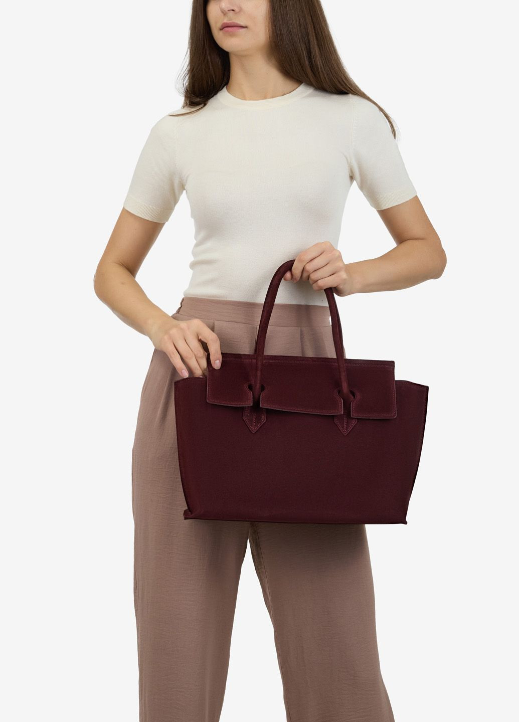 Сумка жіноча замшева тоут велика Tote Regina Notte (366545879)