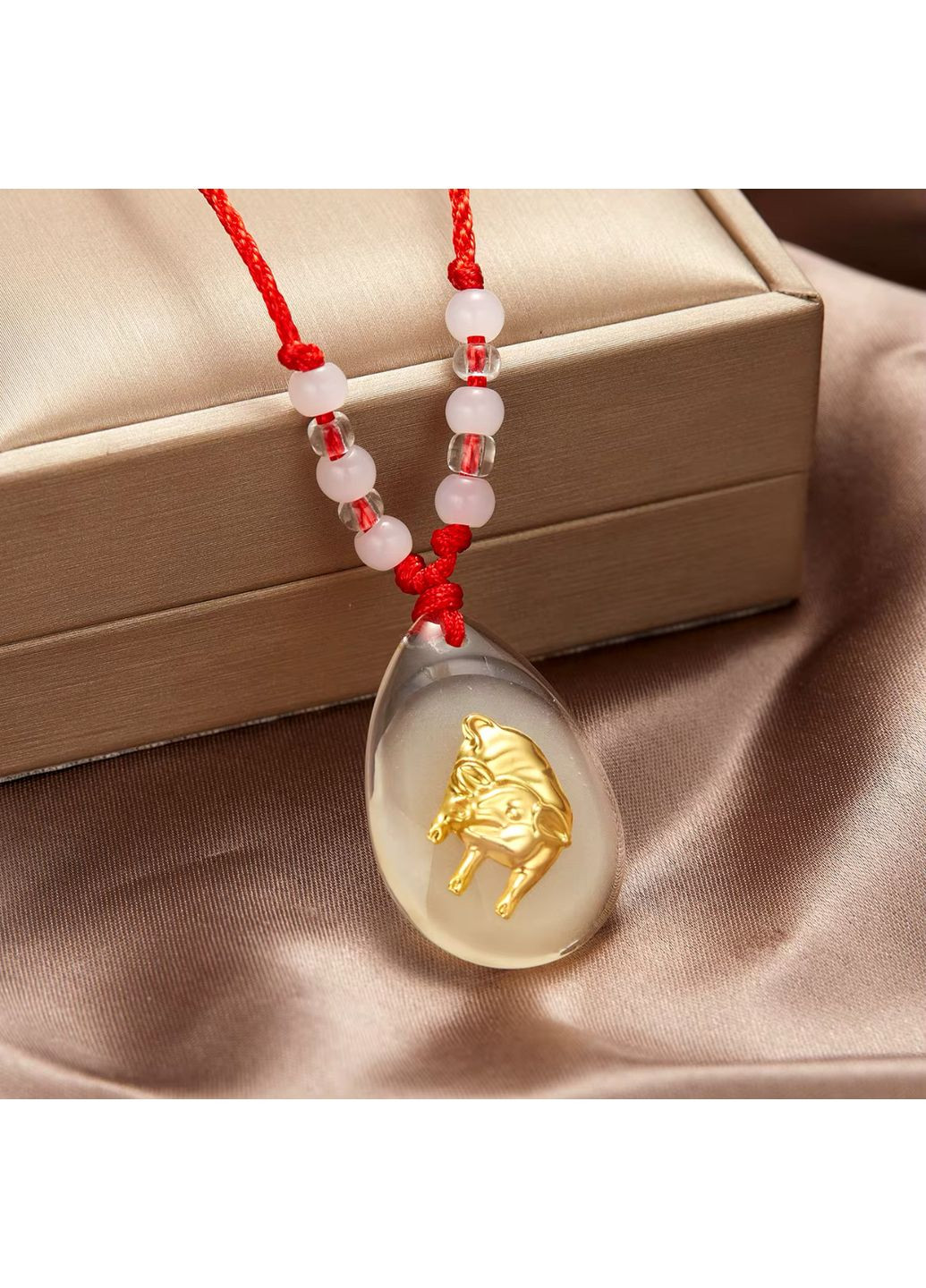 Фосфорная светящаяся подвеска - четки с китайскими знаками зодиака БЫКА No Brand (306717380)