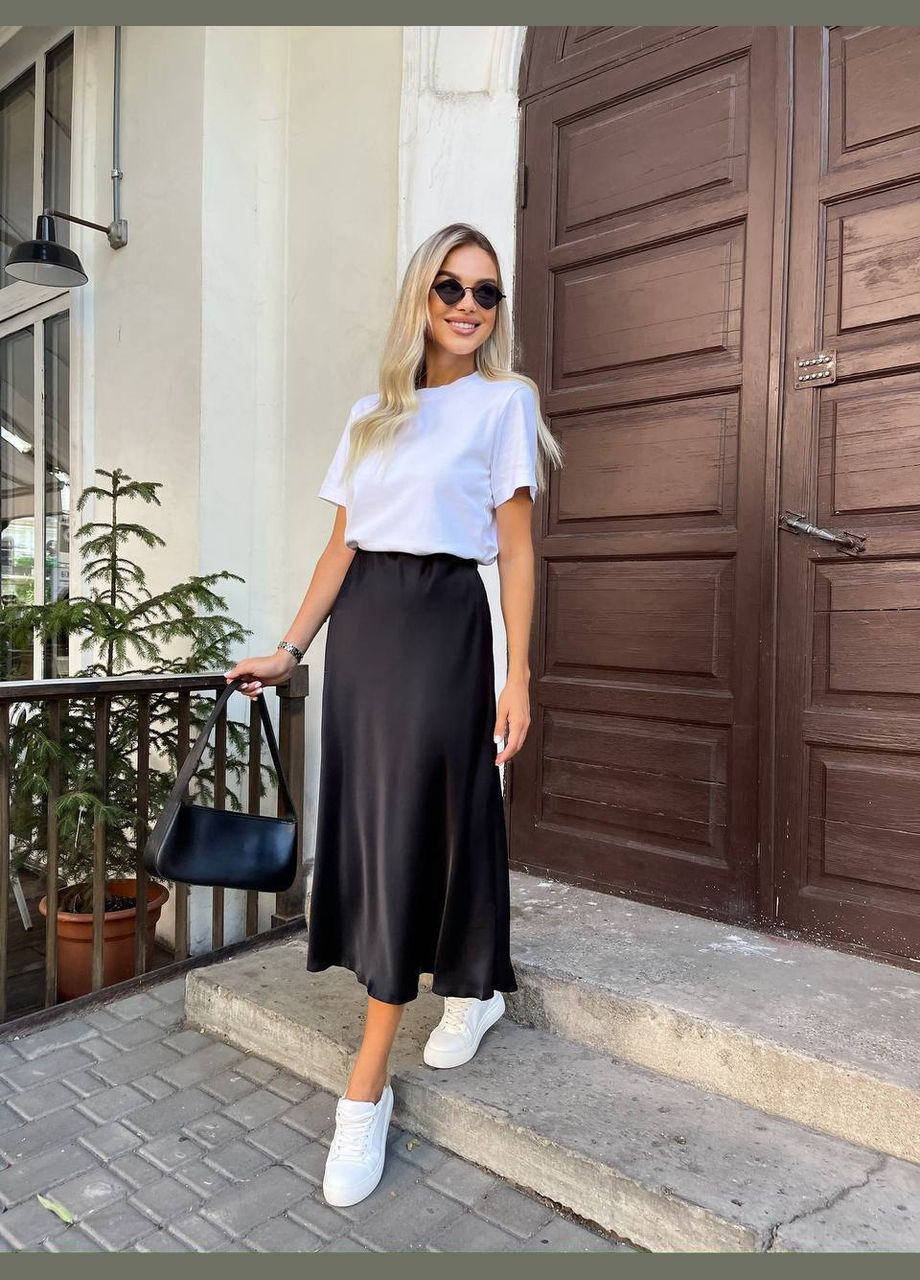 Спідниця шовк довга No Brand (335970046)