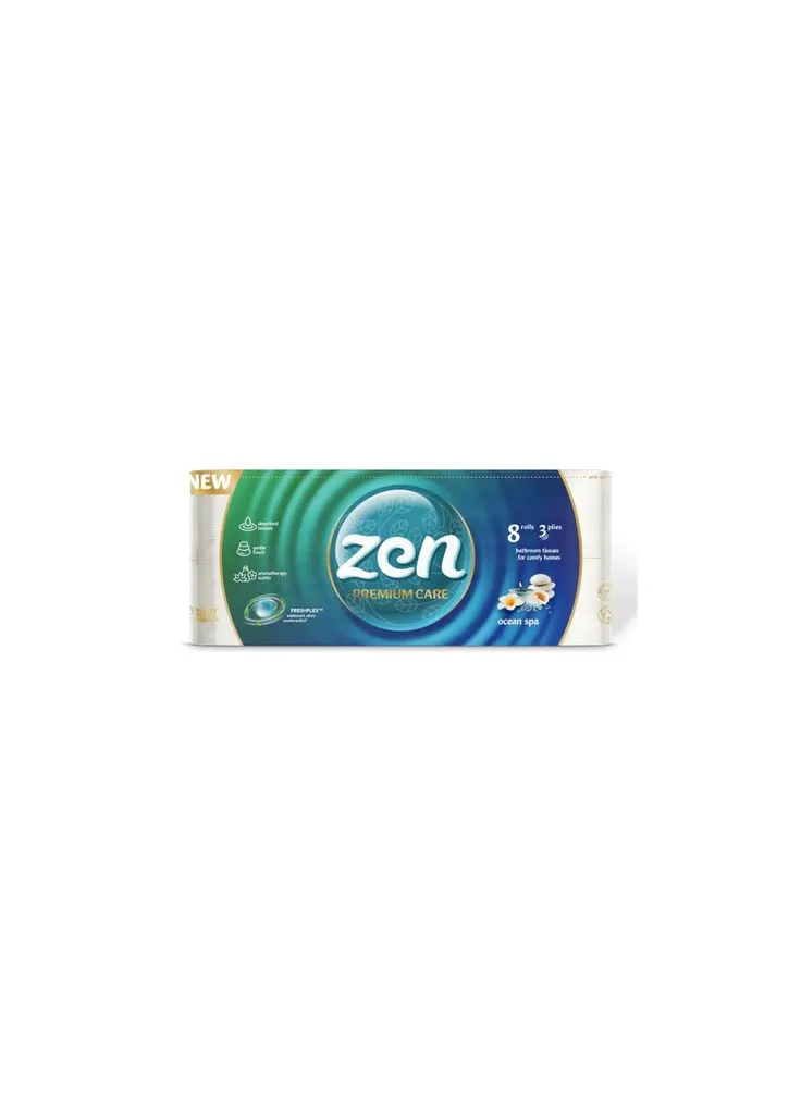 Туалетний папір Premium Care Ocean SPA 3 шари 8 рулонів (5944582100077) Zen (390671780)