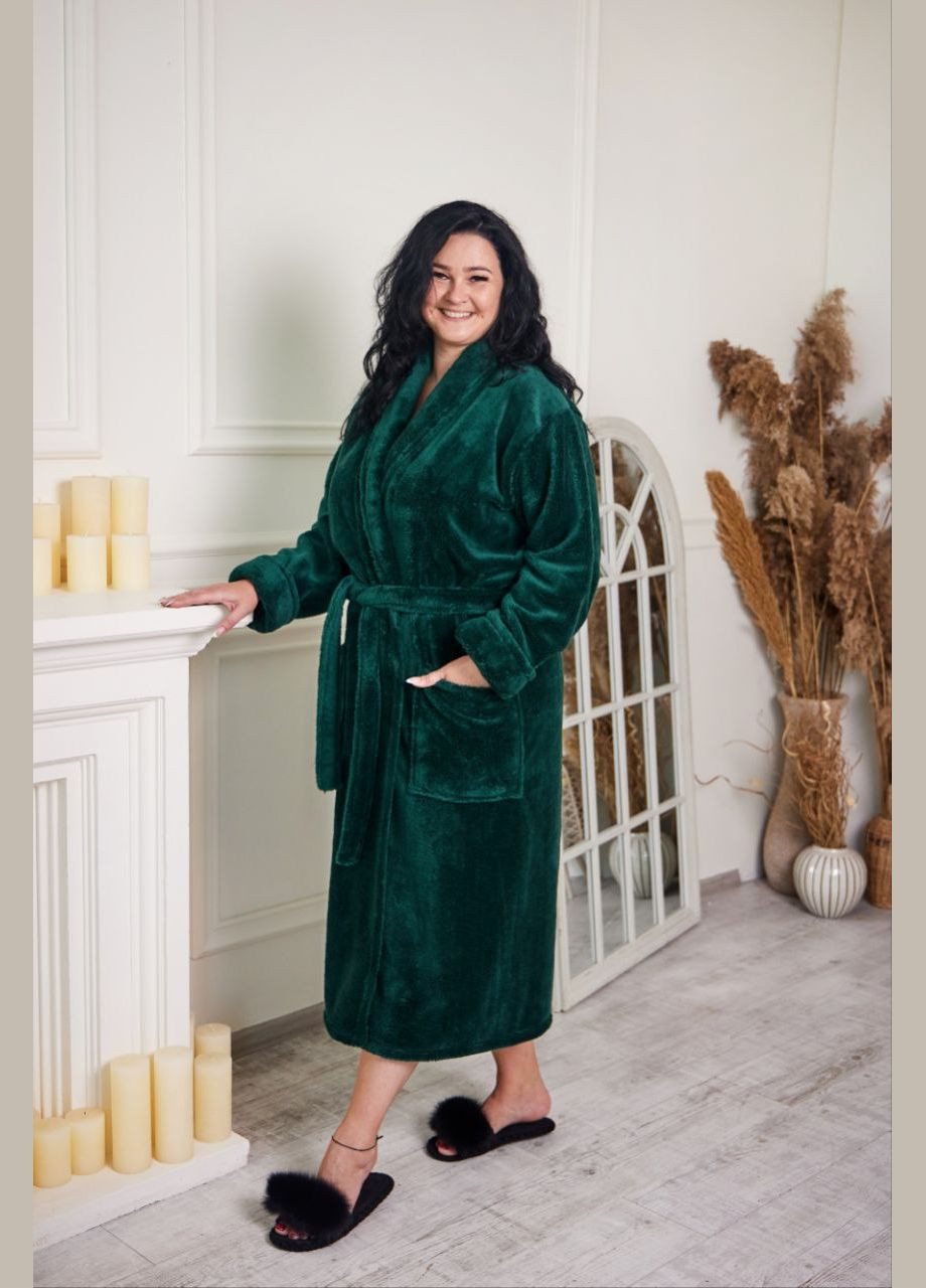 Халат махровый женский длинный, теплый, шалевый воротник No Brand халат (302394417)