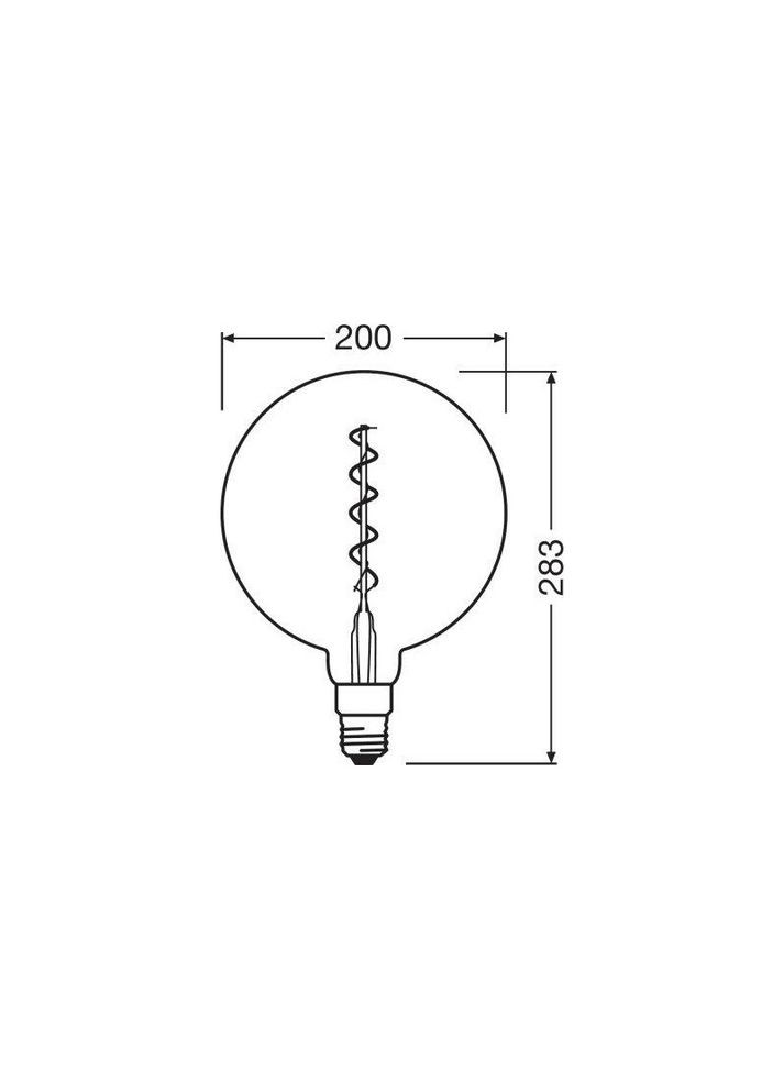 Лампочка 4058075092013 Vintage 1906 Spiral Globe E27 5W 2000K 300Lm IP20 (066554) Osram (305754581)