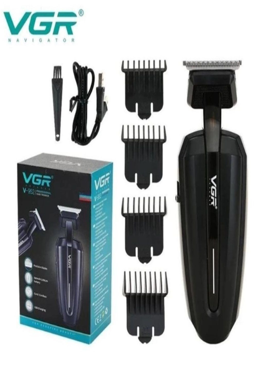 Акумуляторна машинка для стрижки волосся та бороди тример V-952 VGR (290186492)