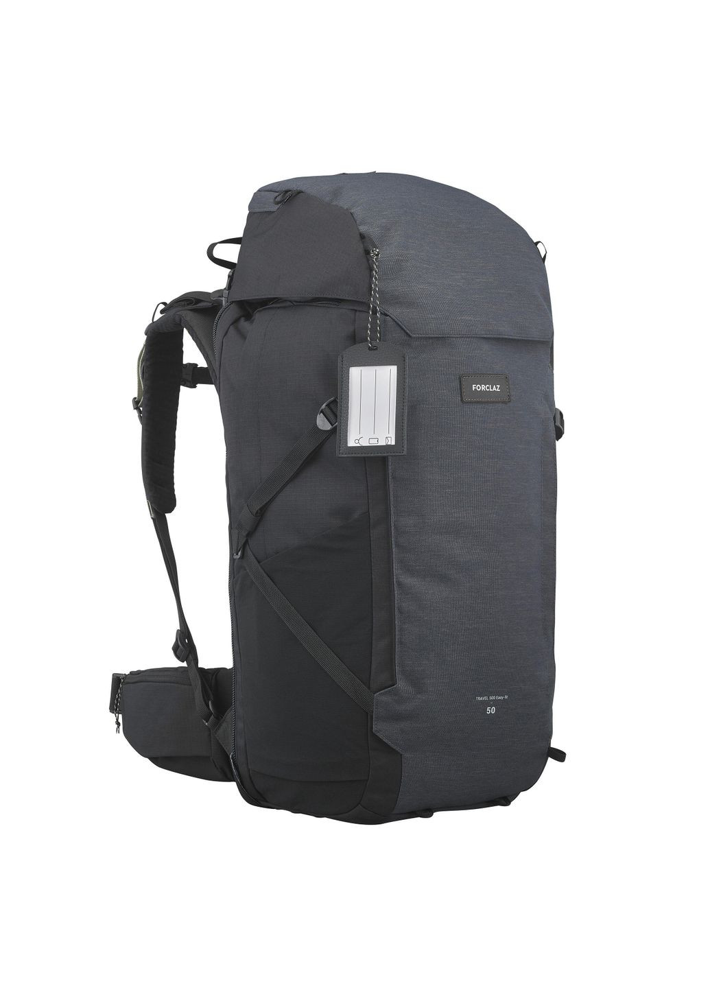 Туристичний Рюкзак для Трекінгу Travel (50л + 6л) 65 x 32 x 30см з Дощовиком FORCLAZ (342966895)
