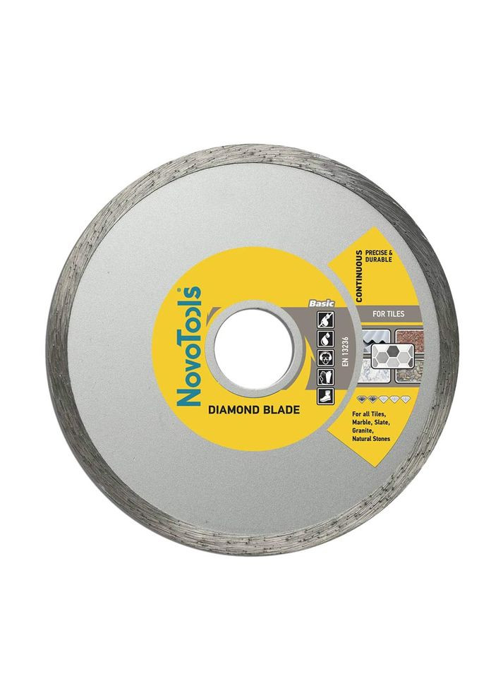 Алмазний диск (115х5х22.23 мм) круг відрізний по кераміці (23229) NovoTools (286423570)