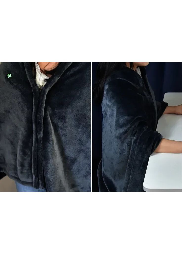 Плед - накидка электроодеяло от USB три режима согревающая накидка на змейке Серый Good Idea (367075855)