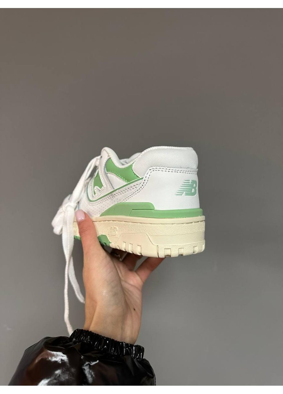 Серые демисезонные кроссовки мужские new balance 550 white green v2 нью беланс 550 No Brand