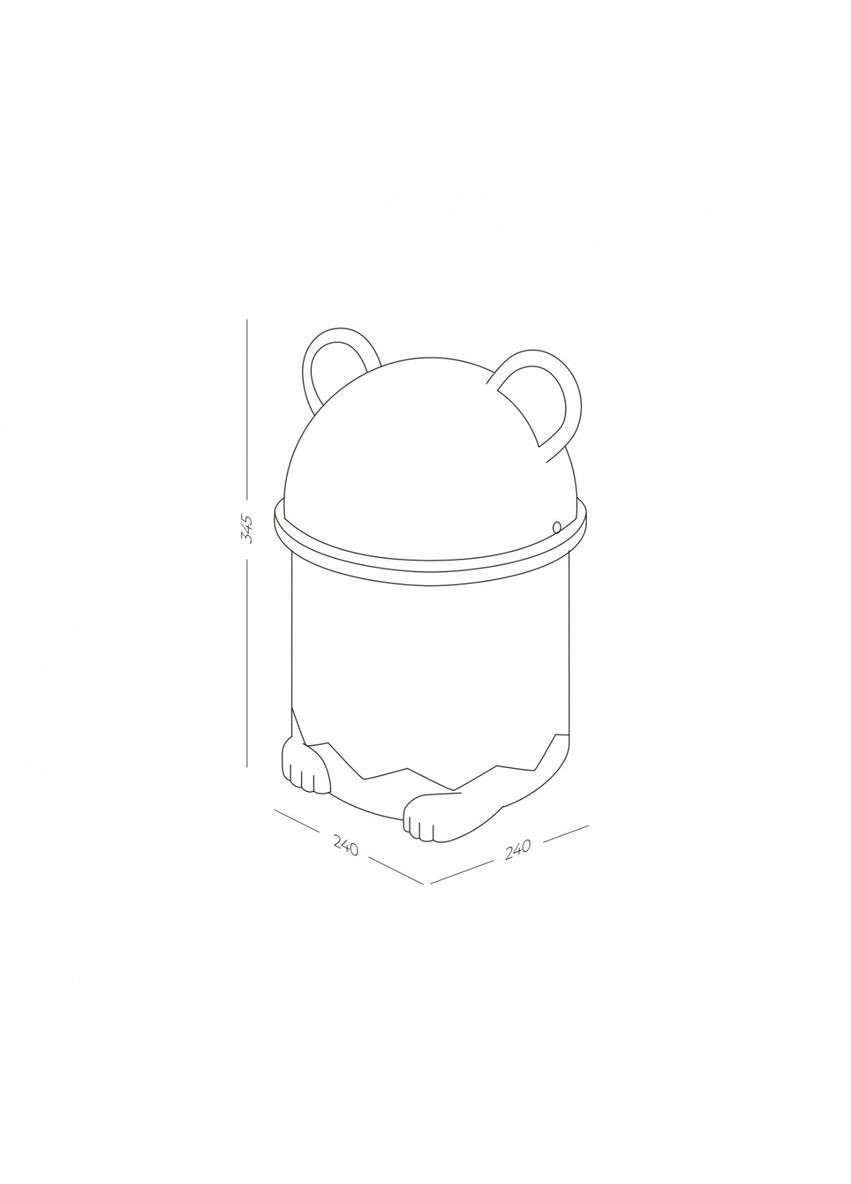 Відро для сміття MVM настільне з кришкою BIN-07 7 л Біле (BIN-07 7L WHITE) МВМ (365280744)