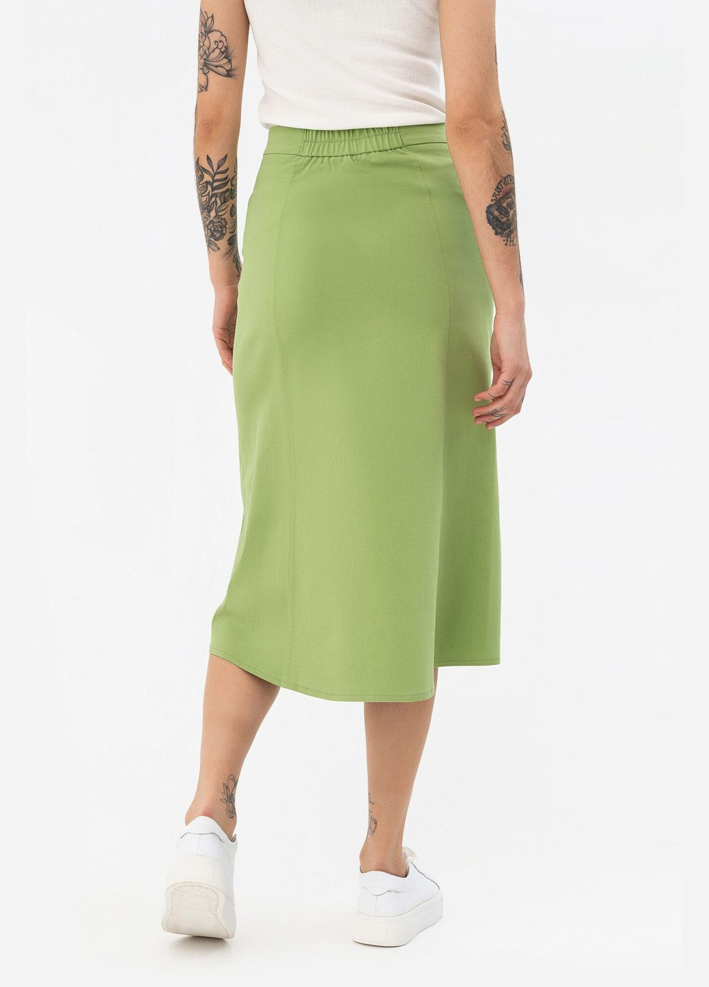 Зеленая кэжуал однотонная юбка Garne