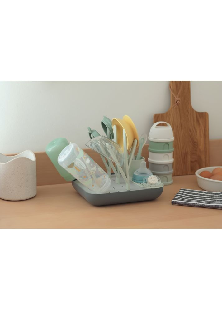 Сушилка для посуды Forest зеленая/серая, арт. 911731 Beaba (369490052)