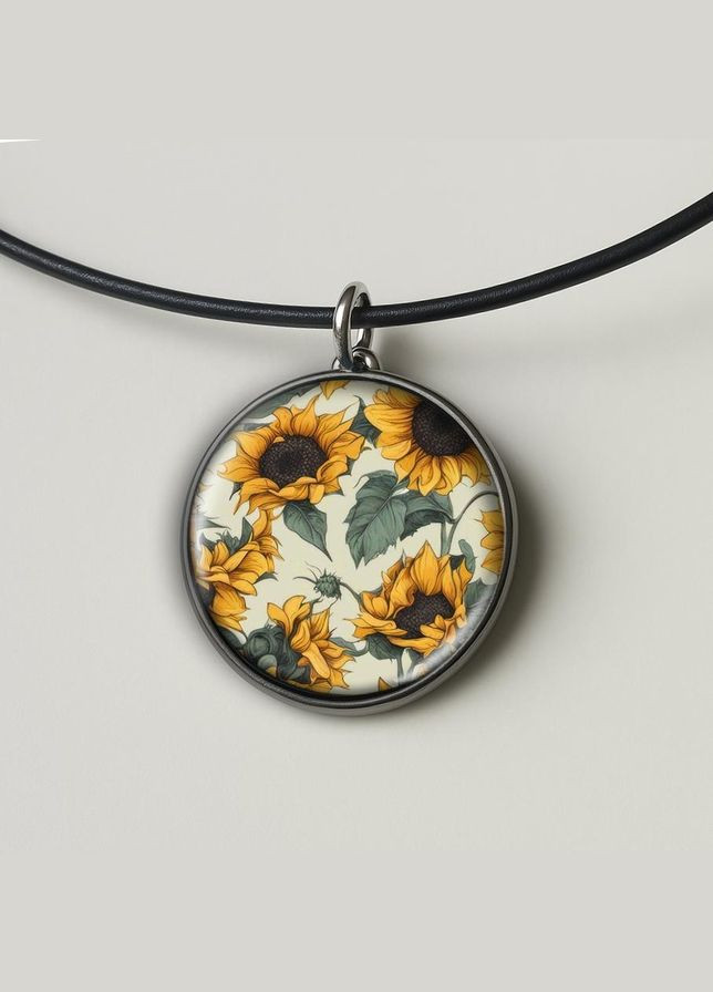 Набор подвеска (кулон) и брелок Цветы #02 (подарочный набор) No Brand (332633501)