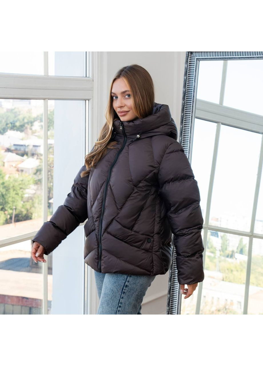 Коричневая зимняя куртка зимняя женская SK