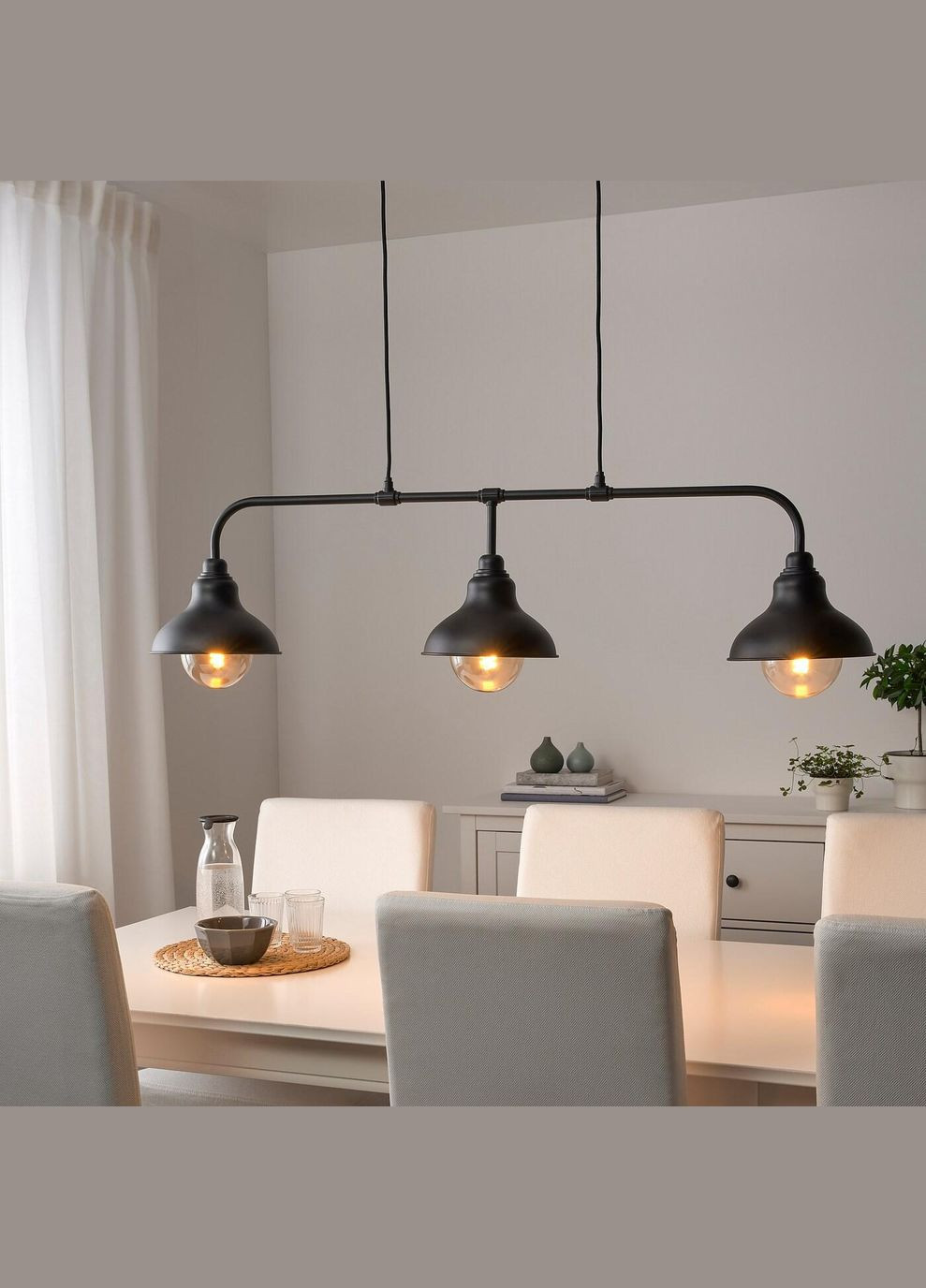 Підвісний світильник/3 лампи ІКЕА AGUNNARYD (30342163) IKEA (278408825)