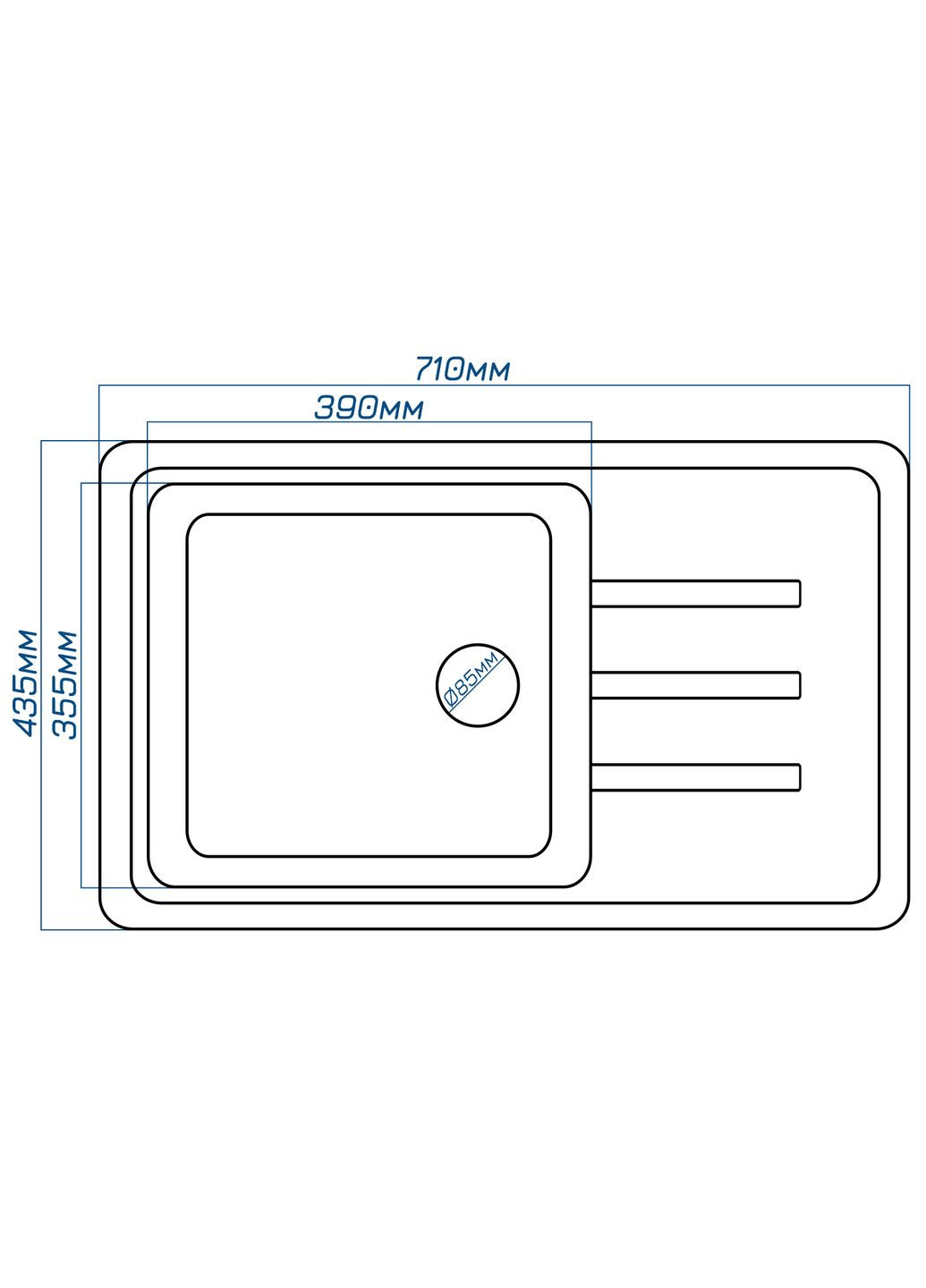 Кухонна мийка Trei 71 Bezhvy (402) Romzha (314833553)