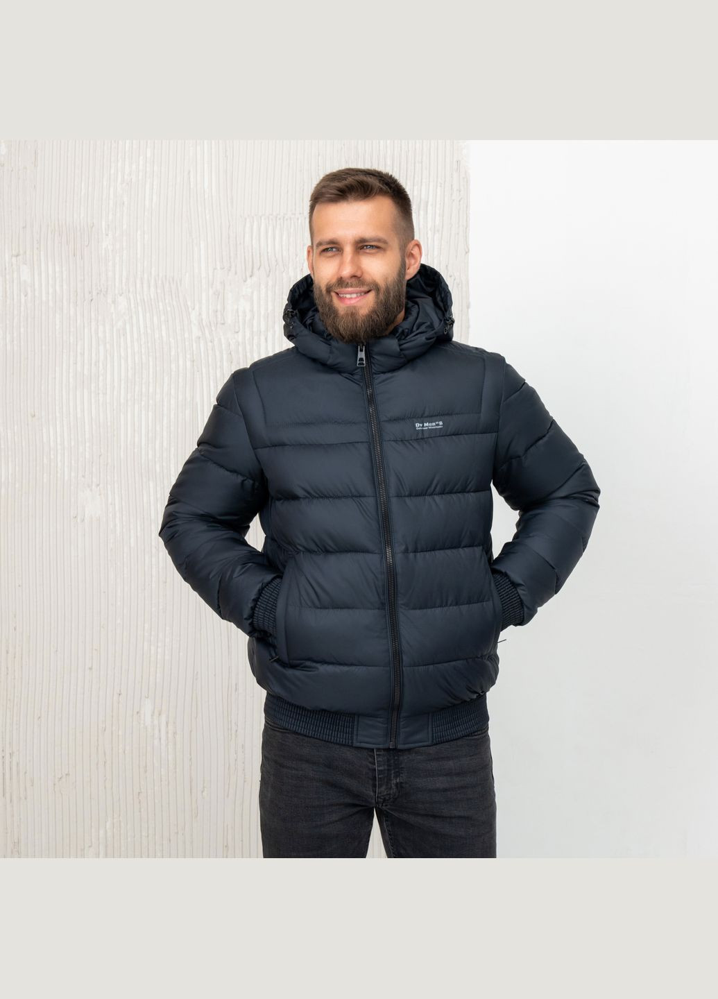 Темно-синя зимня зимова чоловіча куртка великого розміру SK