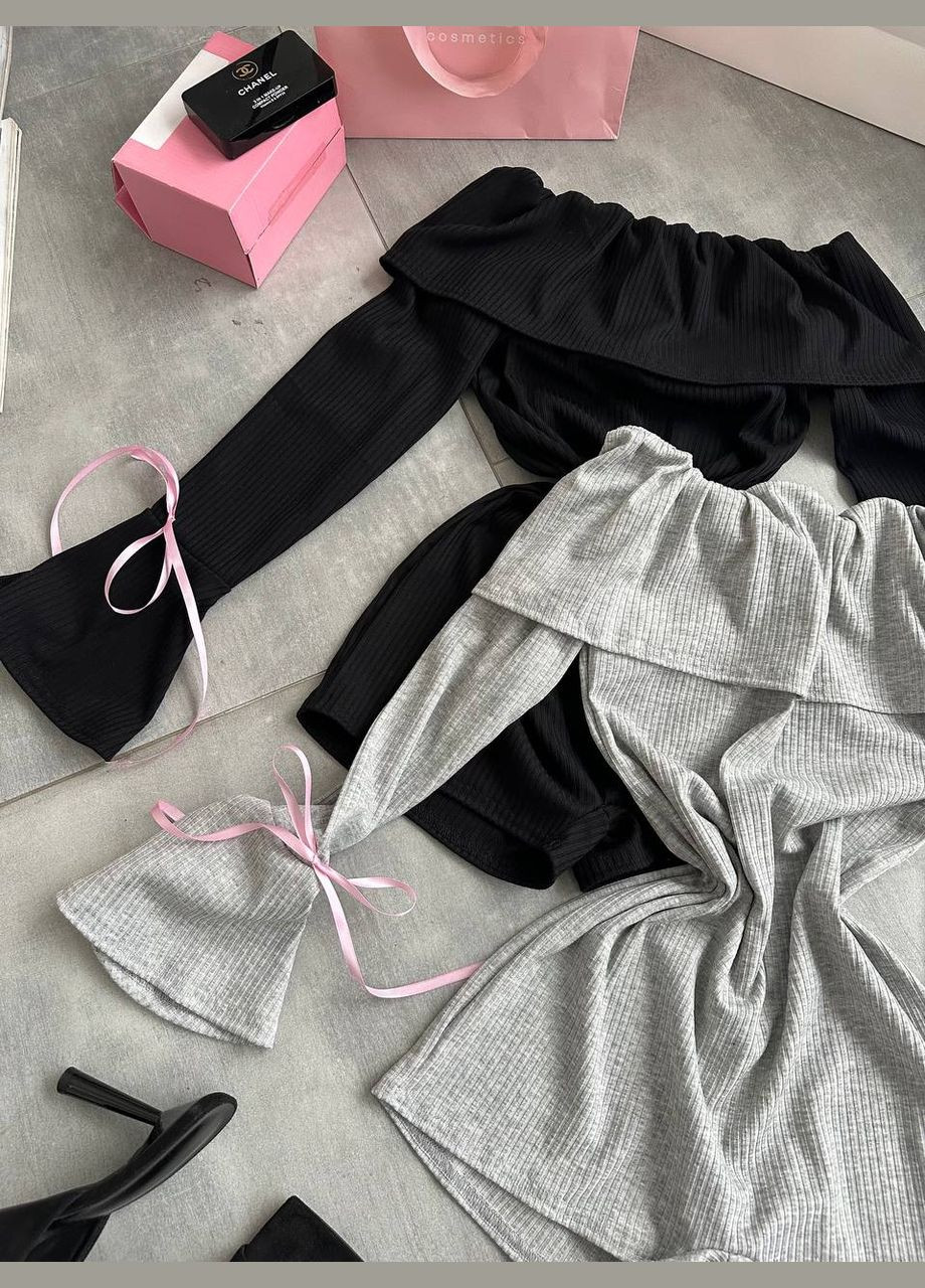 Комбінезон No Brand комбінезон-шорти однотонний сірий повсякденний, кежуал трикотаж