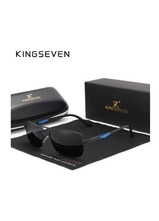 Чоловічі сонцезахисні окуляри в класичній оправі з поляризованими лінзами N/K7906 Італія KINGSEVEN (299332650)