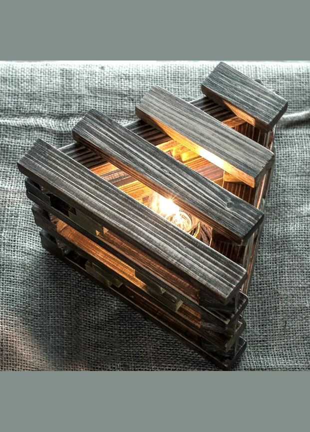 Светильник настольный из дерева Симпсон мокко (НСС-001810) No Brand (328414239)