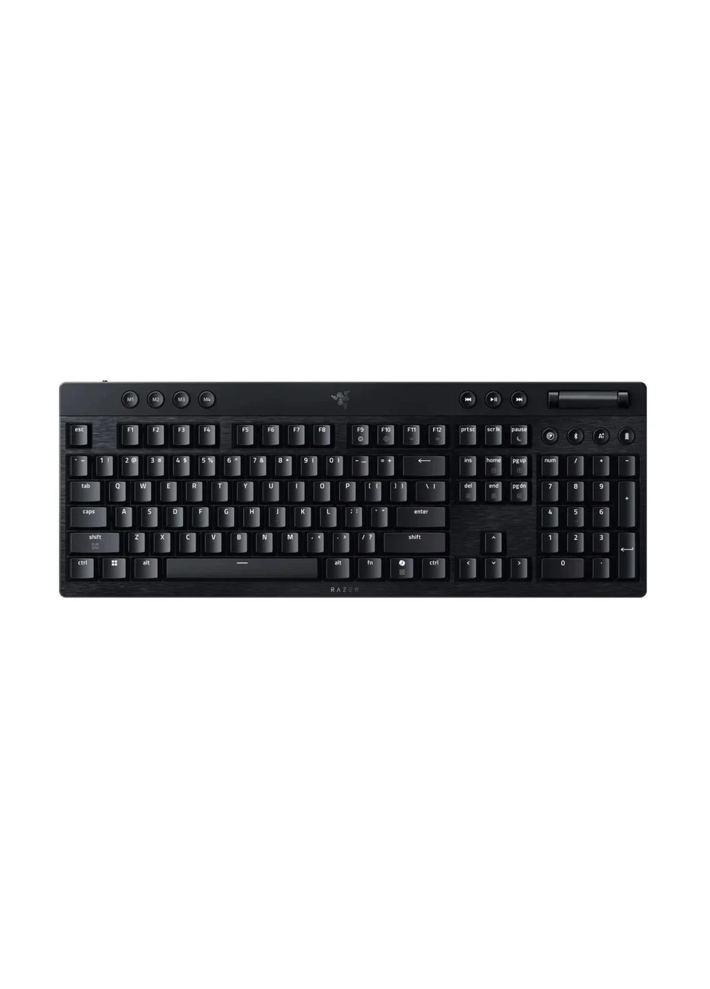 Клавіатура механічна BlackWidow V4 Low-profile HyperSpeed, 104key, Green Switch, USB-A/WL/BT, EN, RGB, Razer (393464059)