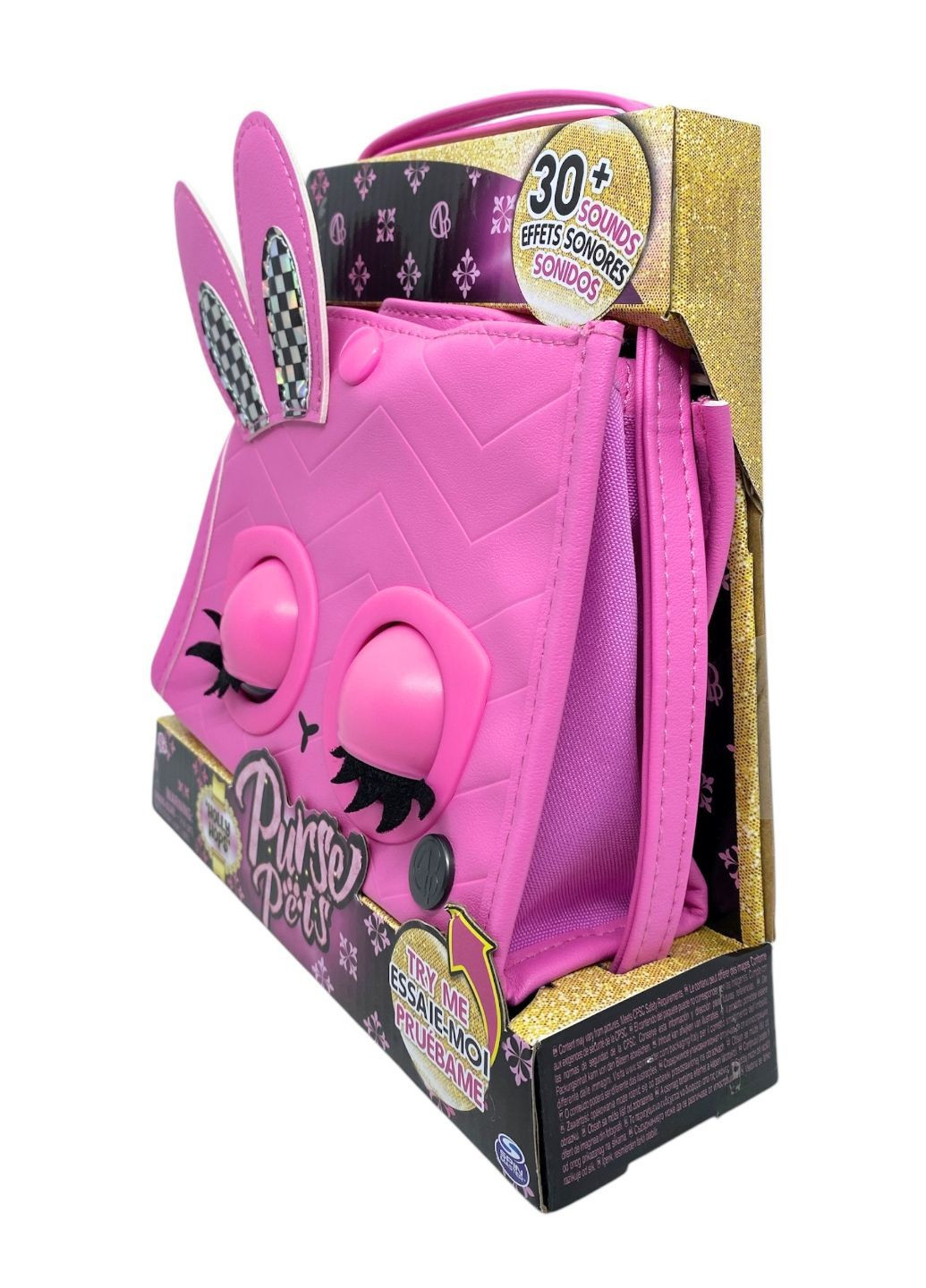 Сумочка Purse Pets зайчик Holly Hops кліпають очі видає звуки та мелодії рожева Spin Master (311601083)