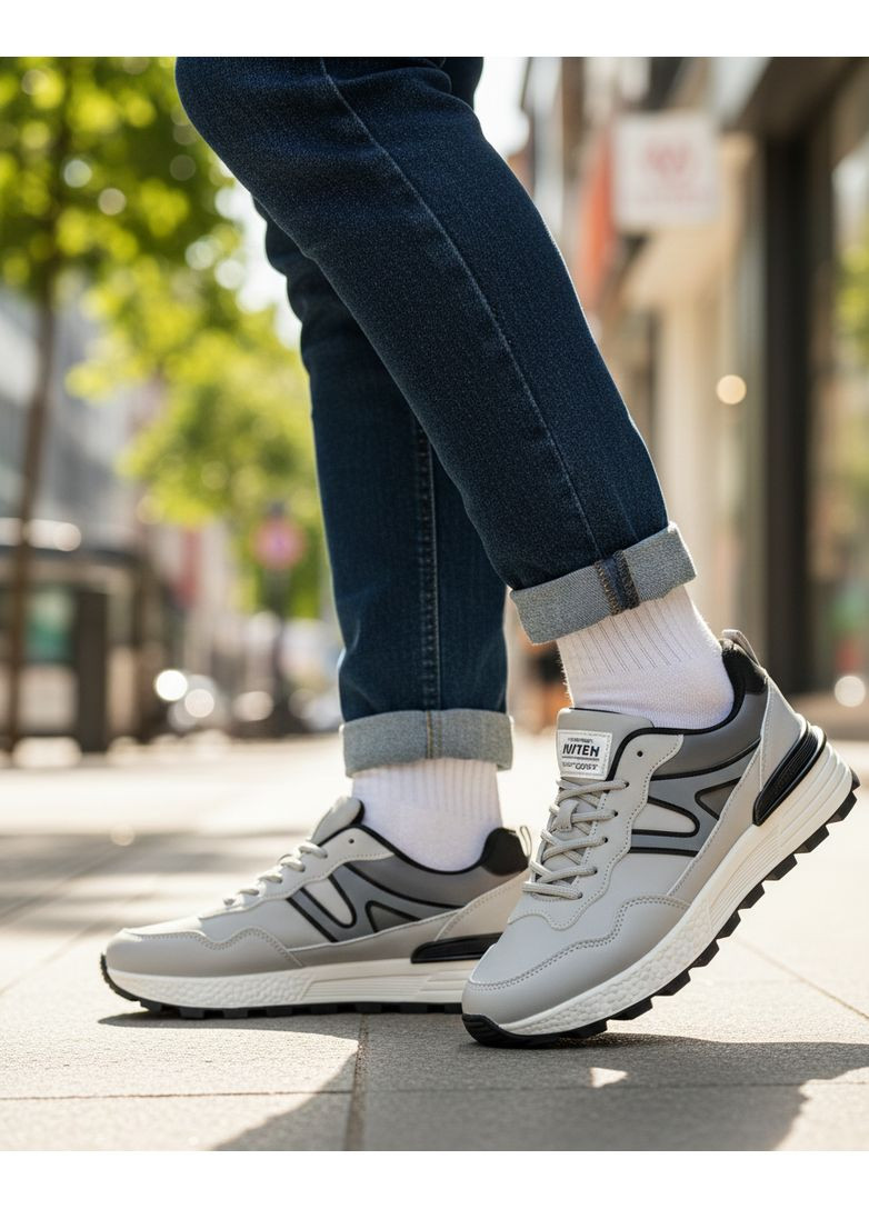 Серые демисезонные мужские демисезонные кроссовки серые SOLLETA