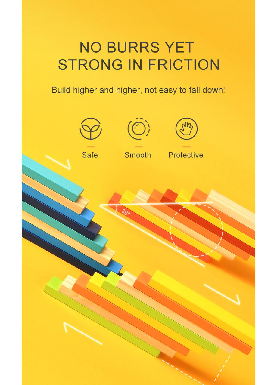 Строительные деревянные блоки CITYBLOCKS Холодные цвета 100 деталей ( MD1116 ) монтесори MiDeer (369175800)