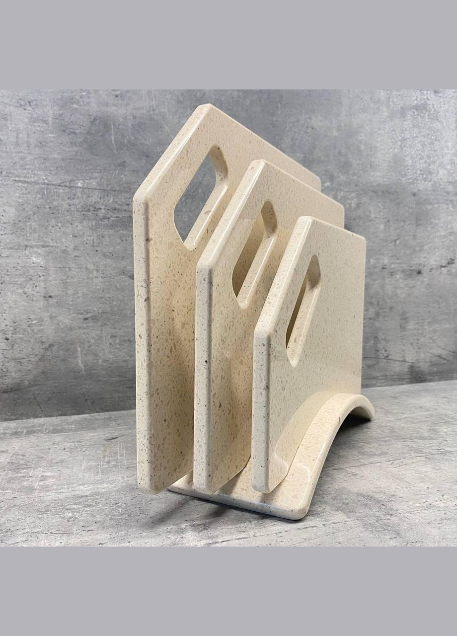 Набор кухонных досок на подставке из искусственного камня Palermo 3 шт. No Brand (341316385)