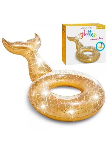 Коло надувне 56258 "Русалонька", з хвостом та блискітками, 147 х 107 х 79 см Intex (300102600)