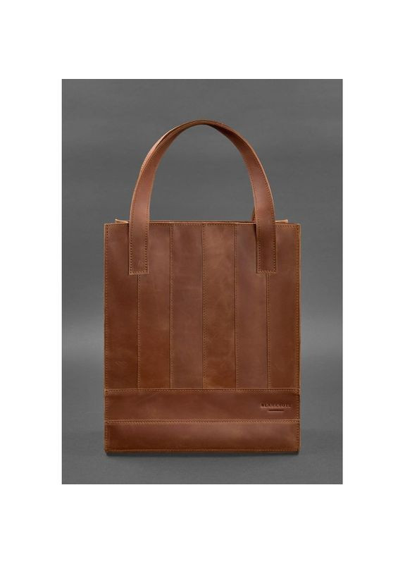 Кожаная сумка женская через плечо шоппер Бэтси светло-коричневая Crazy horse BlankNote (302008808)