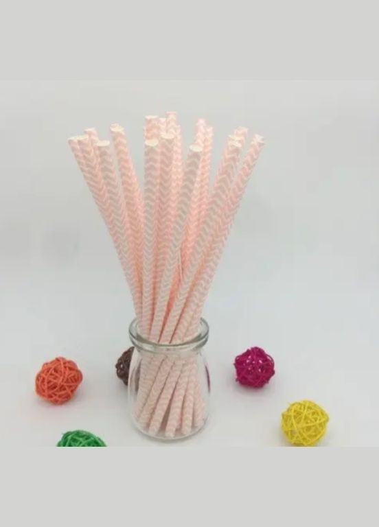 Коктейльні трубочки 25 штук 20 см рожевий Jannet трубочка (333969019)