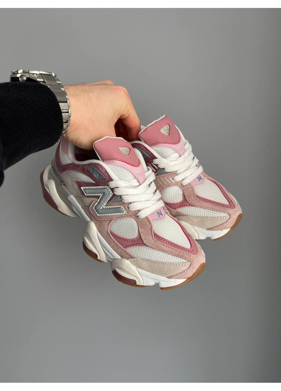Розовые демисезонные кроссовки мужские и женские new balance 9060 pink beige | нью беланс 9060 розовые No Brand