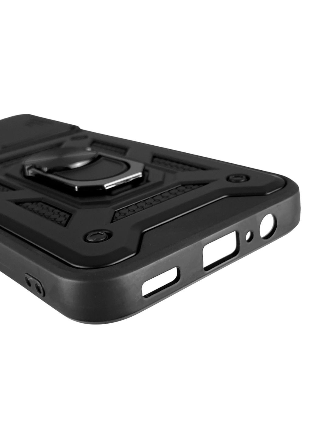 Чохол для Galaxy M14 5G (SM-M146) броньований з кільцем зі шторкою на самсунг м14 чорний rg1 Samsung (366022942)