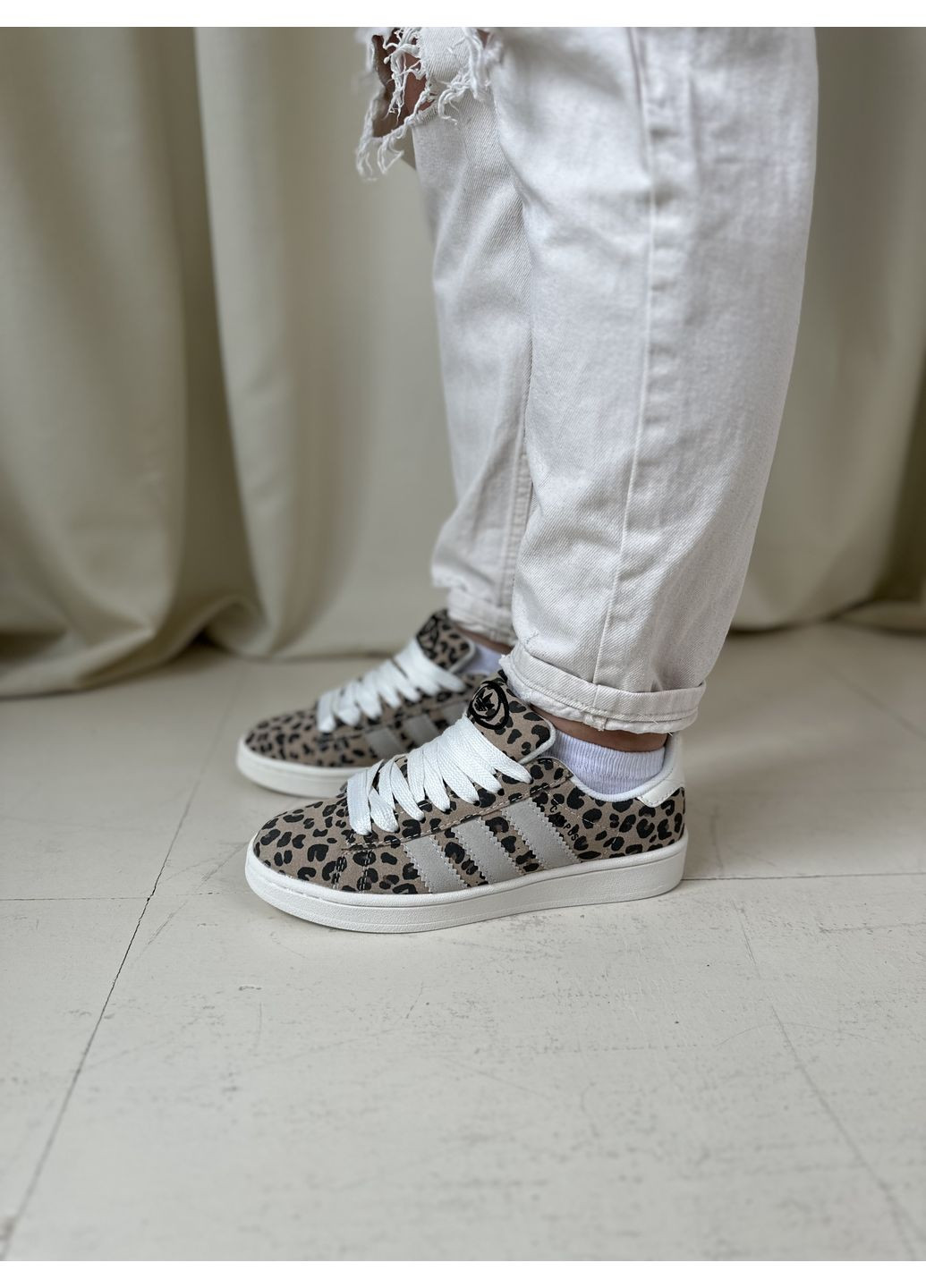 Комбіновані Осінні кросівки чоловічі adidas campus leopard адідас кампус No Brand
