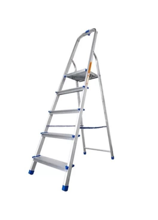 Алюмінієва драбина-стрем'янка Expert (5 сходинок) одностороння розставна (24184) BLUETOOLS (303633439)