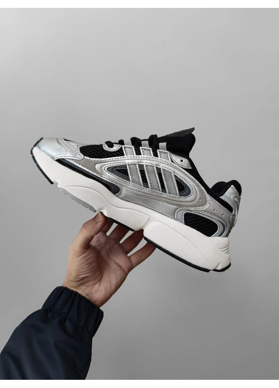 КРОССОВКИ ЖЕНСКИЕ ADIDAS OZMILLEN SILVER/BLACK АДИДАС ОЗМИЛЕН ЧЕРНЫЕ No Brand чёрные демисезоны (392018177)