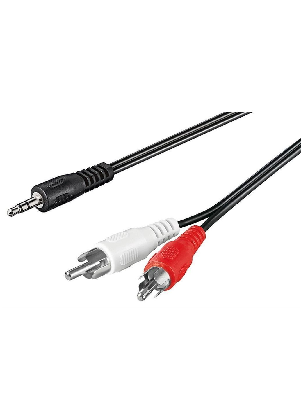 Кабель аудио адаптер Jack 3.5mm 3pin RCAx2 M/M (папа/папа) 5.0m плоский AWG29 Nickel Goobay (369646274)