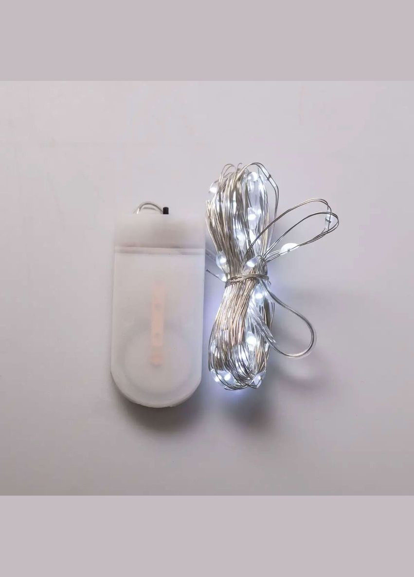 Гирлянда Роса нить 50 LED длина 5 м на батарейках, белый GarlandoPro (328441074)