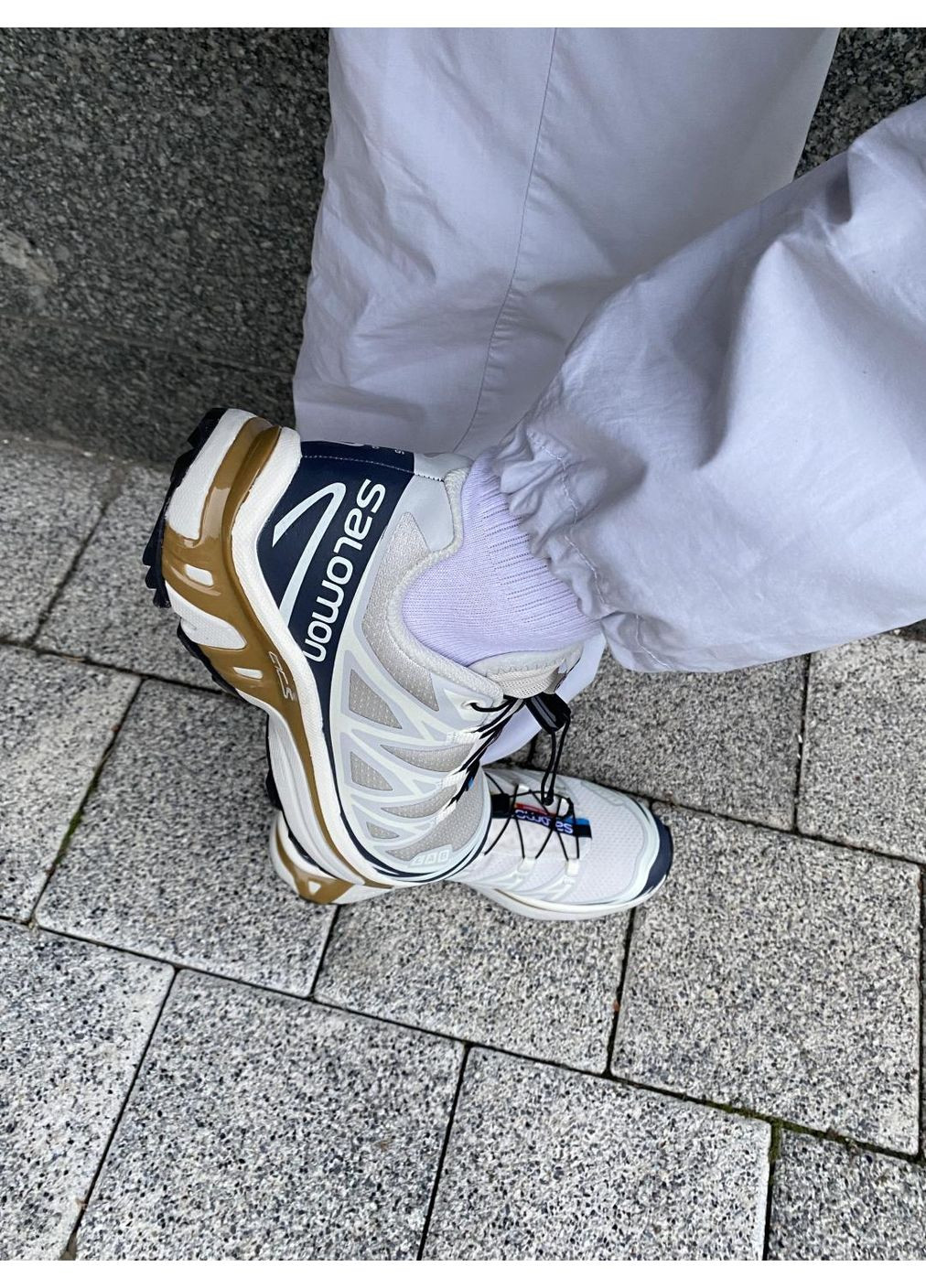 Бежеві Осінні кросівки чоловічі salomon s / lab xt-6 beige blue gold саломон хт-6 No Brand