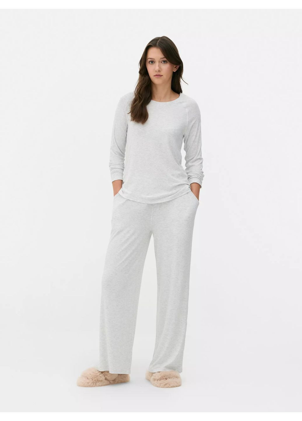 Светло-серая всесезон пижамные брюки Primark