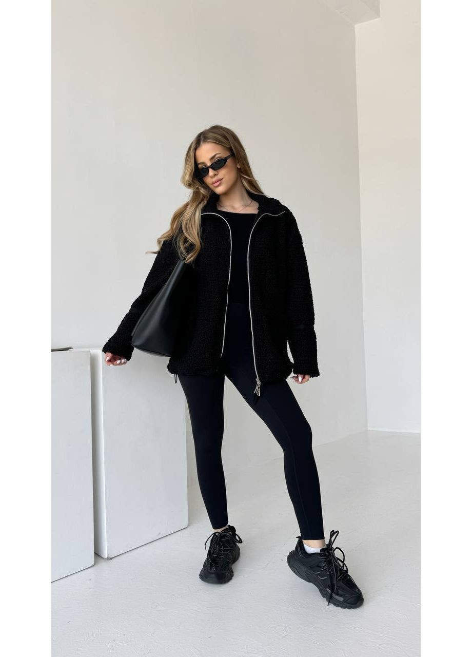 Жіночий бомбер оверсайз на блискавці з кишенями MonCher на блискавці (360428989)