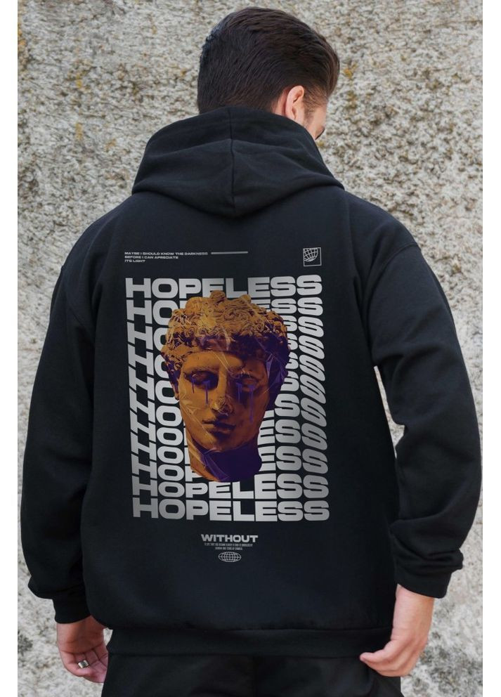 Утепленный зип тощие на флисе зиппер с принтом Hopeless Kane Black Without (362441481)