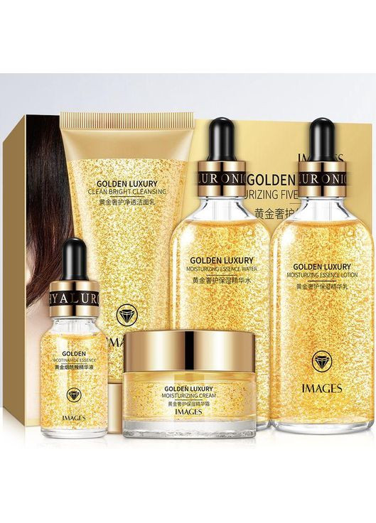 Подарунковий набір для жінок Images Golden Luxury Moisturizing із золотом, 5в1 Plus-plus (352744584)