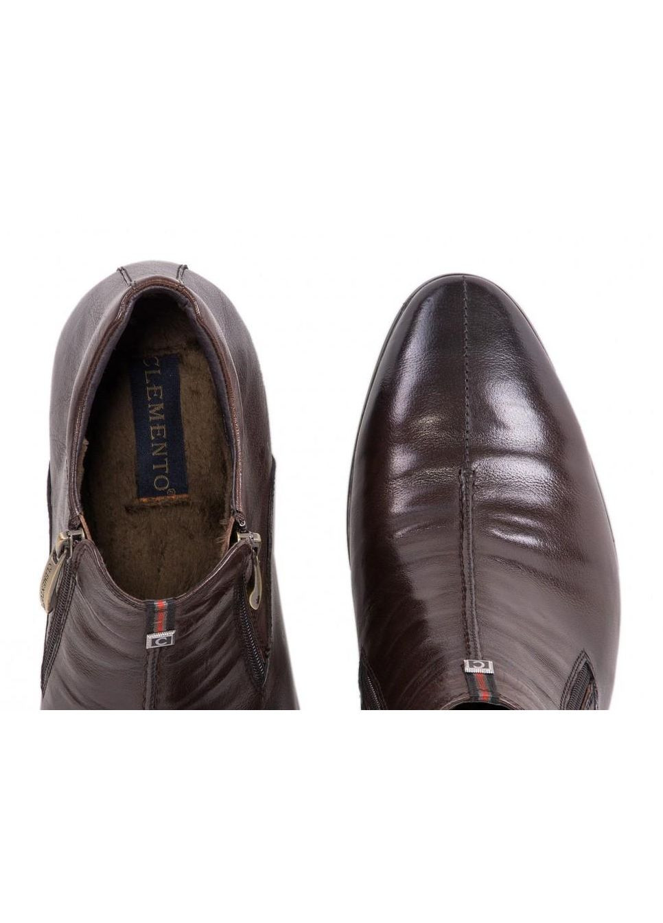 Коричневые зимние ботинки 7154632-б 38 цвет коричневый Clemento