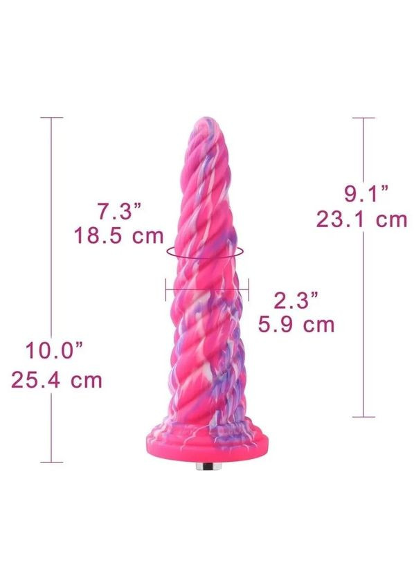 Фаллоимитатор для секс-машин Awl Shape Silicone Dildo Monster Series, крепеж KlicLok Hismith (369947846)