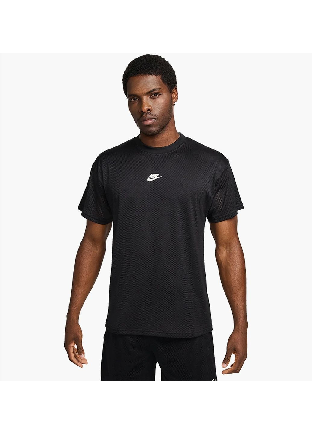 Чорна футболка чоловіча t-shirt dri-fit sportswear max90 black Nike