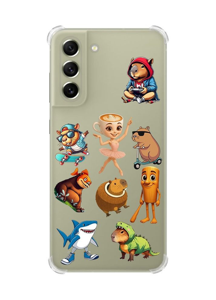 Чохол із потовщеними кутами на Samsung S21 FE Меми (принт 415) Creative (356126531)