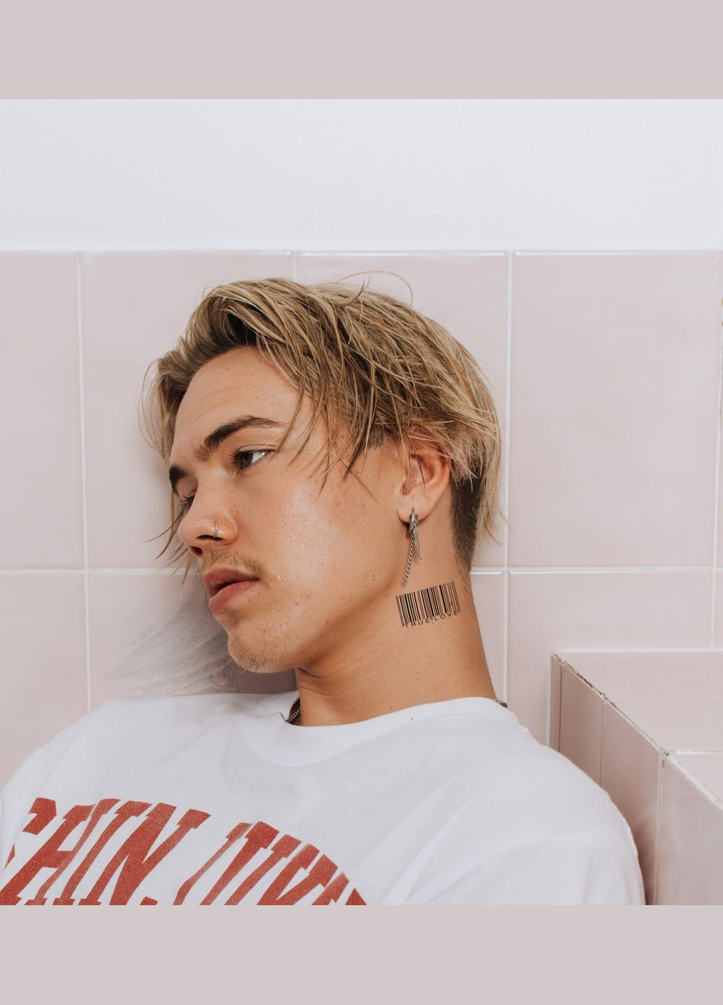 Набір тимчасових водостійких тату "Штрих-коди Love " No Brand (314879036)