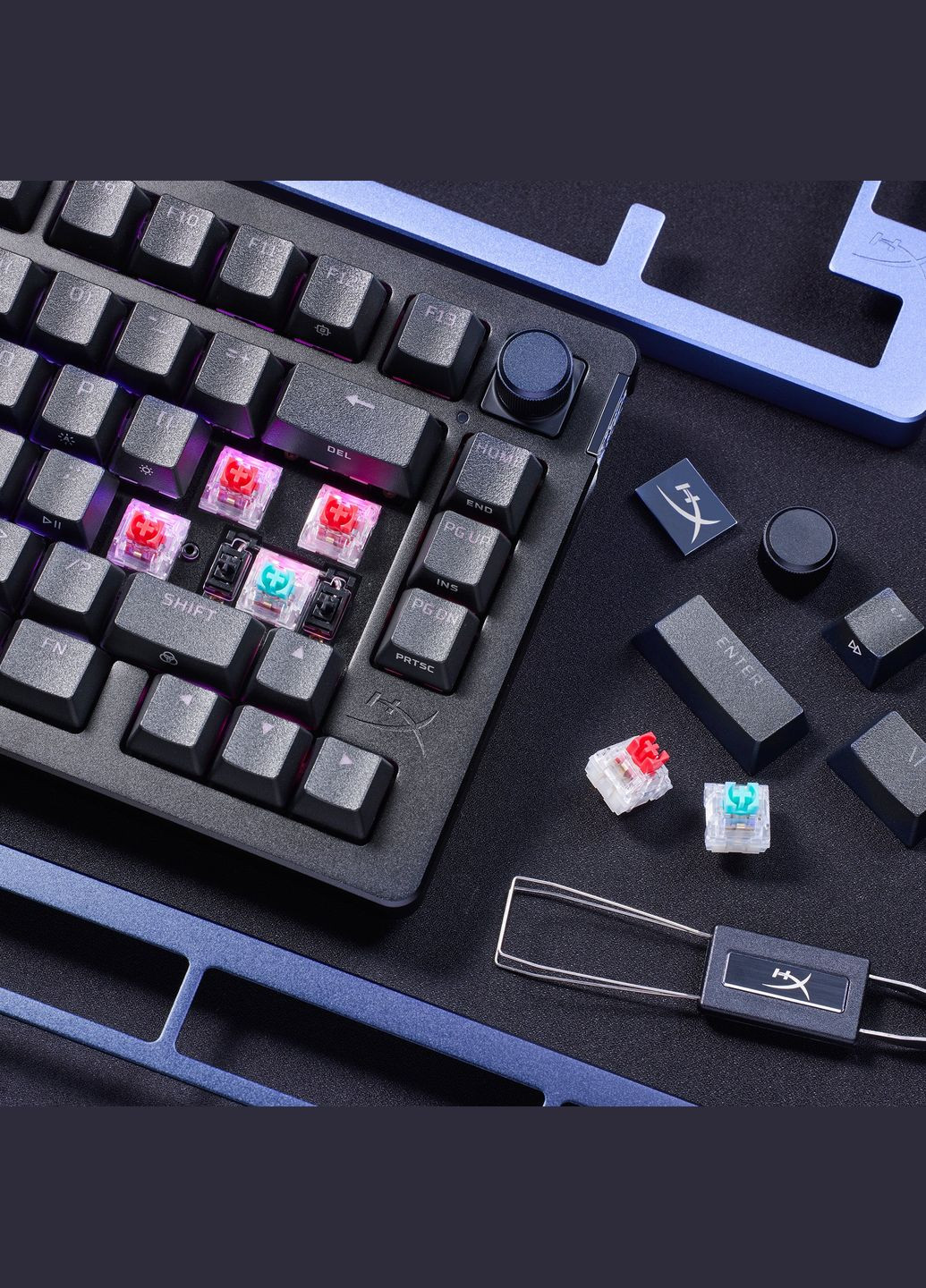 Клавиатура механическая Alloy Rise 75key, Red, USBA, EN/RU, RGB, черный HyperX (314929232)