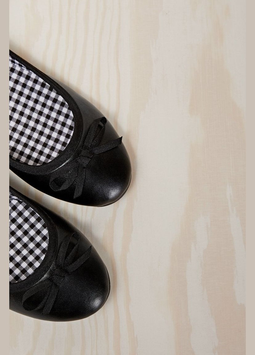 Женские женские балетки Moodo | чёрные однотонные искусственная кожа (322858557)