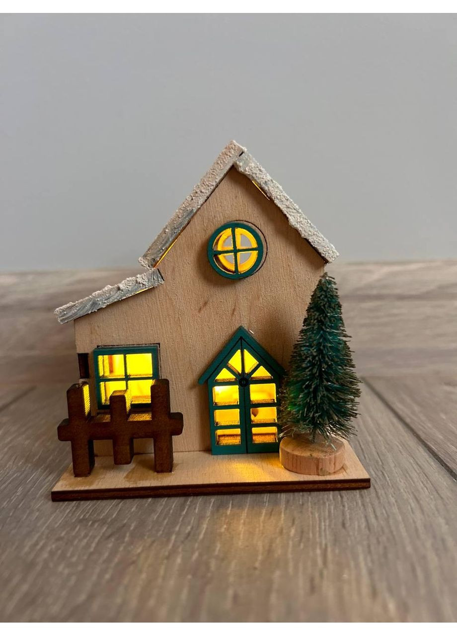 Рождественские домики сувенирные SGX с подсветкой LED на батарейках. Набор подарочный новогодний сувенир Yalynkar (372798574)